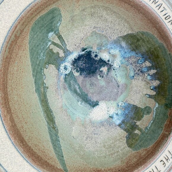 Bryan Becker Clay Werks Studio Pottery Bowl Wedding Bowl True Love 10.25" Diam - Picture 2 of 6